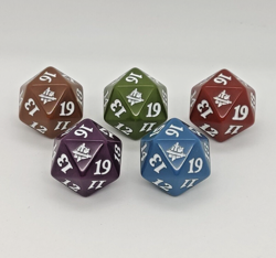 MTG Spindown Die Khans of Tarkir all 5 Color Dice, 20 Sided Dice D20 Pre-Release - Image 1