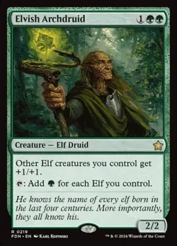 MTG - ELVISH ARCHDRUID - Foundations (R) - Image 1