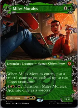 Miles Morales 211 MTG Marvel's Spider-Man Mythic Borderless NM - Image 1