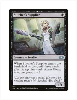 1x Stitcher's Supplier, Anime Art 073 Jumpstart 2022, Magic the Gathering MTG NM - Image 1