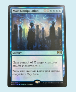 Mass Manipulation Foil, Ravnica Allegiance, Near Mint, Magic the Gathering MTG - Image 1