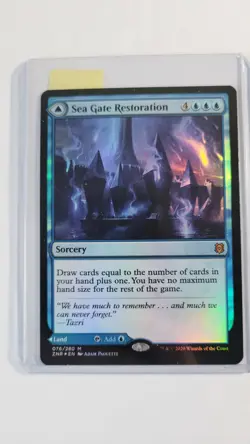 Sea Gate Restoration Sea Gate, Reborn MTG Mythic Rare Foil DFC ZNR Mint NM - Image 1