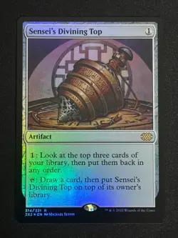 1x MTG Sensei's Divining Top (Foil) - Double Masters 2022 (2X2) #314 - Magic - Image 1
