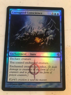 Magic the Gathering Corrupted Conscience Mirrodin Besieged Foil - Image 1