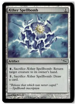MTG Foil Aether Spellbomb - Mirrodin Moderately Played English - Image 1