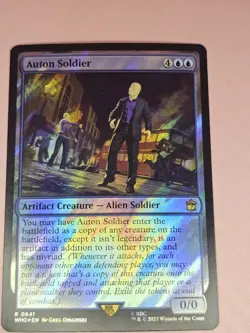Magic TCG: Auton Soldier (Surge Foil) Universes Beyond: Doctor Who Foil - Image 1