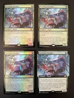 MTG - Teething Wurmlet x4 - Brother's War (Three are FOIL) - Image 1