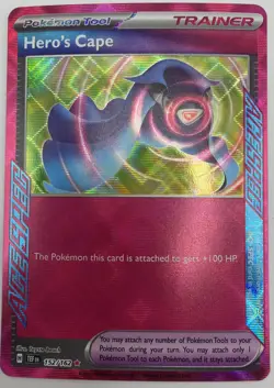 Hero's Cape 152/162 Ace Spec Rare SV05: Temporal Forces NM/M Pokemon TCG - Image 1