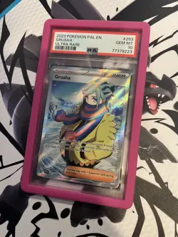 GRUSHA PSA 10 2023 POKEMON PALDEA EVOLVED ULTRA RARE #253! - Image 1