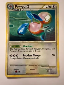 Pokemon TCG Porygon2 Holo Black Star Promo HGSS23 2010 - Image 1