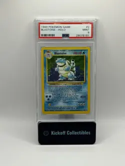 Pokemon Blastoise Base Set Unlimited Holo Rare #2 PSA 9 Mint - Image 1