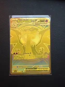 Pokemon TCG RARE GOLD Mega Charizard X ex 130/094 - Phantasmal Flames NM - Image 1