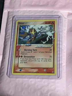 2005 EX Unseen Forces GOLD STAR Shiny Entei Holo Foil Rare 113/115 Pokemon - Image 1