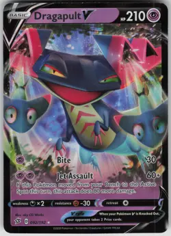 Pokemon TCG Dragapult V Ultra Rare SWSH02: Rebel Clash 092/192 - Image 1