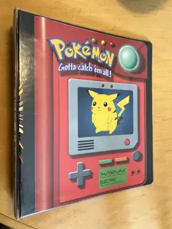 Vintage Pokemon Pikachu 3 Ring Binder - Gotta Catch 'Em All Nintendo 1999 - Image 1