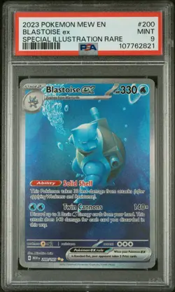 2023 Pokemon Scarlet and Violet 151 Special Illustration Rare Blastoise Ex PSA 9 - Image 1
