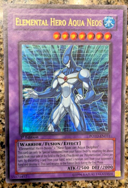 Yugioh! LP Elemental Hero Aqua Neos - POTD-EN031 - 1st Edition - Image 1