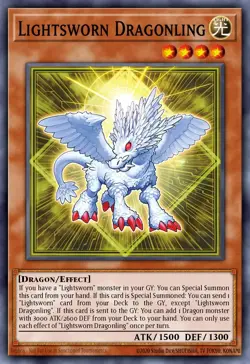 YUGIOH LIGHTSWORN DRAGONLING ULTRA RARE NEAR MINT 1ST LEDE-EN023 - Image 1