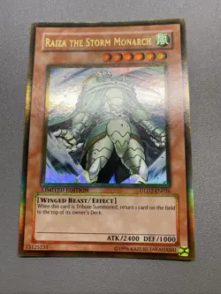 Yu-Gi-Oh! Raiza The Storm Monarch Ultra Rare Limited Edition GLD2-EN026 HP - Image 1