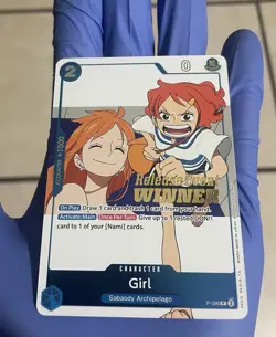 One Piece Girl OP14 Release Event Foil Winner Card P-096 Psa Ready - Image 1