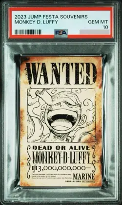 2023 One Piece JAP Monkey D. Luffy Jump Festa PSA 10 GEM MINT - Image 1