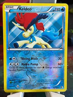POKEMON KELDEO 47/149 RESERVE HOLOFOIL BOUNDARIES CROSSED NM CARD - Image 1