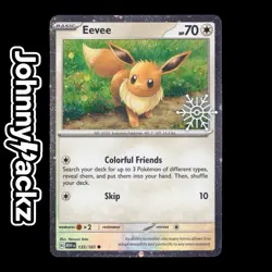 Pokemon TCG - Eevee 133/165 - STAMPED Holiday Calendar 2025 Card (NM) - Image 1
