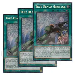 Yugioh - True Draco Heritage x 3 - 1st Edition Secret Rare NM - Free Holo Card - Image 1