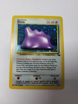 Ditto 3/62 Fossil Pokemon Card Holo WOTC TCG LP - Image 1