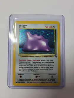 Ditto 3/62 Fossil Pokemon Card Holo WOTC TCG LP - Image 2