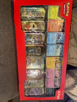 Pokemon Prismatic Evolutions 8 Mini-Tins Promo Cards - NEW IN HAND - Image 1