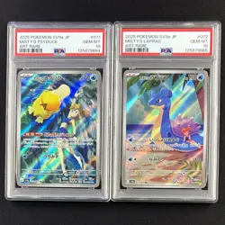 PSA 10 Misty’s Psyduck Lapras AR #071 #072 Sequential 2-Card Set JP Pokemon GEM - Image 2