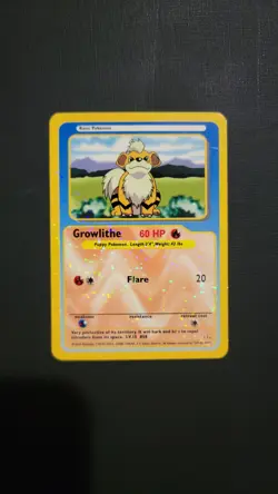 Growlithe Holo #58 - Reverse Holo Pokemon Funskool Card - Vintage 2004 - Image 1
