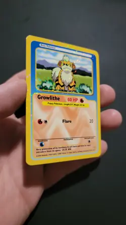 Growlithe Holo #58 - Reverse Holo Pokemon Funskool Card - Vintage 2004 - Image 2