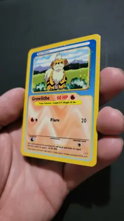Growlithe Holo #58 - Reverse Holo Pokemon Funskool Card - Vintage 2004 - Image 3