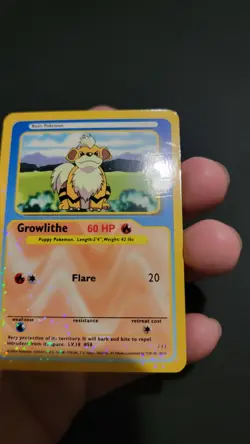 Growlithe Holo #58 - Reverse Holo Pokemon Funskool Card - Vintage 2004 - Image 4