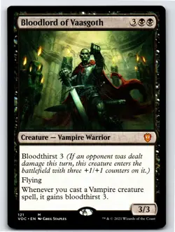 Bloodlord of Vaasgoth M Commander: Innistrad: Crimson Vow # 121 NM Normal - Image 1
