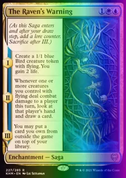 MTG Magic the Gathering The Raven's Warning (227/526) Kaldheim LP FOIL - Image 1