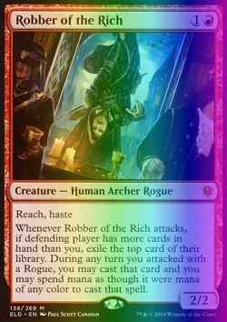 MTG Magic the Gathering Robber of the Rich (138/533) Throne of Eldraine NM FOIL - Image 1