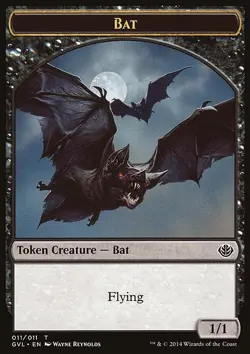 MTG Magic the Gathering Token - Bat (11/67) DDA, Garruk vs. Liliana NM - Image 1