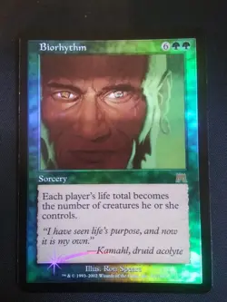 Magic the Gathering MTG Biorhythm Onslaught Foil Near Mint - Image 1