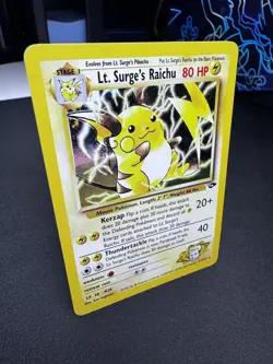 Lt. Surge's Raichu 11/132 Gym Challenge Holo - Vintage Pokemon TCG - R2 - Image 4
