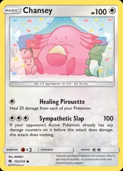 Pokemon Chansey (152/240) Lost Thunder LP - Image 1