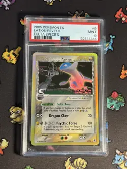 2005 POKEMON EX DELTA SPECIES #9 LATIOS-REVERSE FOIL PSA 9 - Image 1