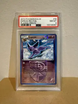Espeon 48/116 Reverse Holo Pokemon TCG Plasma Freeze 2013 NM-MT PSA 8 - Image 1