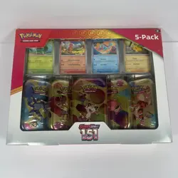 Pokemon TCG: Scarlet & Violet 151 Mini Tins Costco Bundle, 5 Pack - Sealed - Image 2
