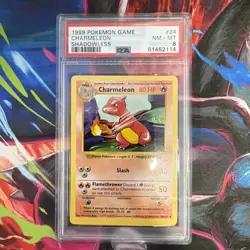 Charmeleon Shadowless Base Set 24/102 Pokemon 1999 - PSA 8 NM-MT - Image 1