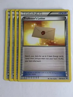 Pokemon TCG BREAKthrough 4x Playset Professor's Letter 146/162 Near Mint - Image 1