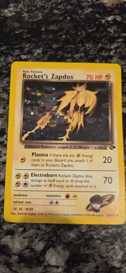 #3 Rocket's Zapdos 15/132 Gym Challenge 2000 Holo Rare WOTC Pokemon - Image 1