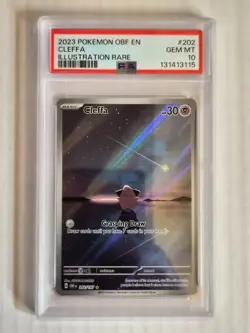2023 POKEMON OBF EN-OBSIDIAN FLAMES ILLUSTRATION RARE #202 CLEFFA PSA 10 - Image 1